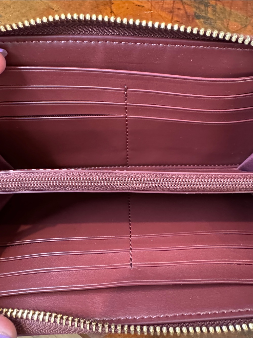 Coach Dempsey Large Phone / Accordion Zip Wallet - Picture 8 of 12